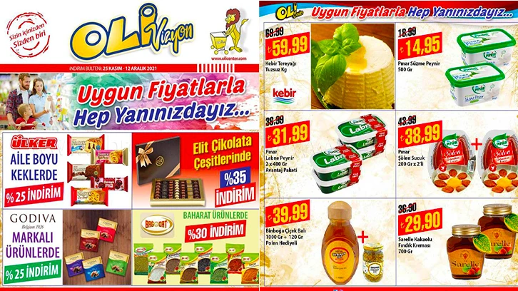 Olicenter Marketçilik 25 Kasım 12 Aralık 2021 Kampanya Broşürü!