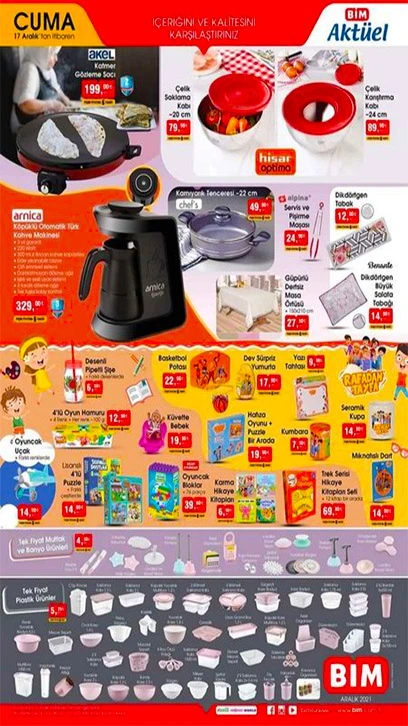 17 Aralık BİM aktüel ürünler kataloğu satışta! BİM'de bugün neler var? BİM kataloğu