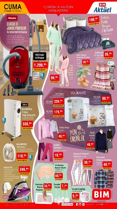 17 Aralık BİM aktüel ürünler kataloğu satışta! BİM'de bugün neler var? BİM kataloğu