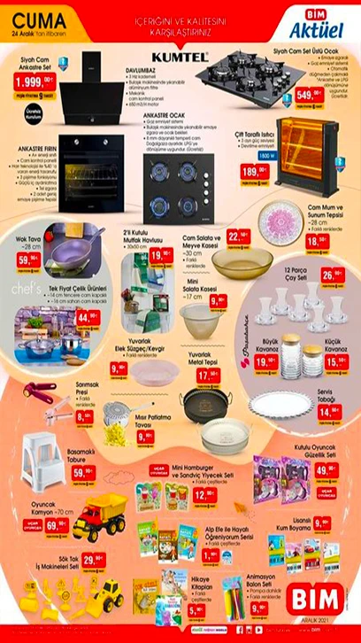 24 Aralık 2021 BİM Aktüel ürünler kataloğu! BİM'de bu cuma indirimli neler var?