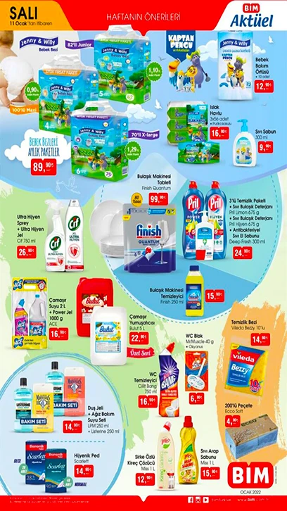 BİM aktüel ürünleri 11 Ocak 2022 Salı Kataloğu yayınlandı