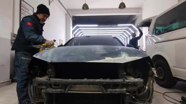 Kar kazaları artırdı, kaportacılarda araç koyacak yer kalmadı