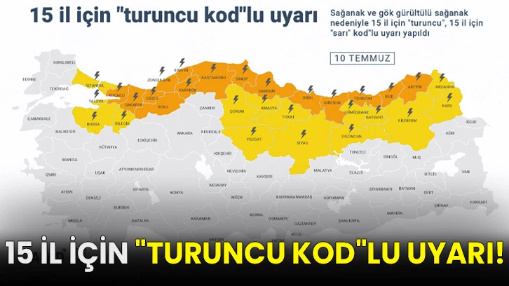 15 il için &quot;turuncu kod&quot;lu uyarı!