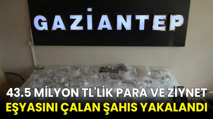 43.5 milyon TL'lik para ve ziynet eşyasını çalan şahıs yakalandı