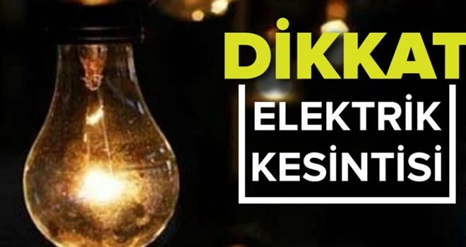 7 Ocak 2022 Cuma Yalova/Çınarcık Elektrik Arıza Bilgisi