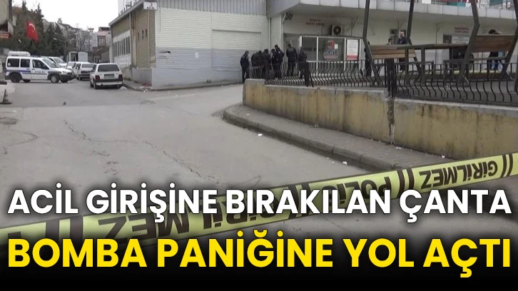 Acil girişine bırakılan çanta bomba paniğine yol açtı