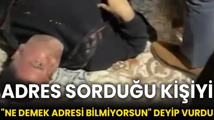 Adres sorduğu kişiyi "Ne demek adresi bilmiyorsun" deyip vurdu