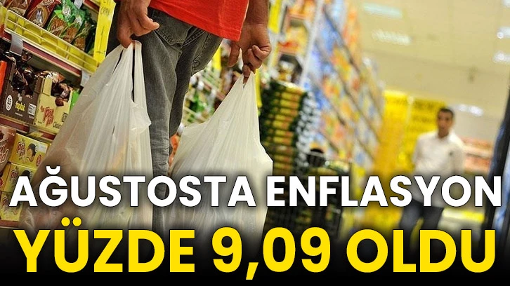 Ağustosta enflasyon yüzde 9,09 oldu