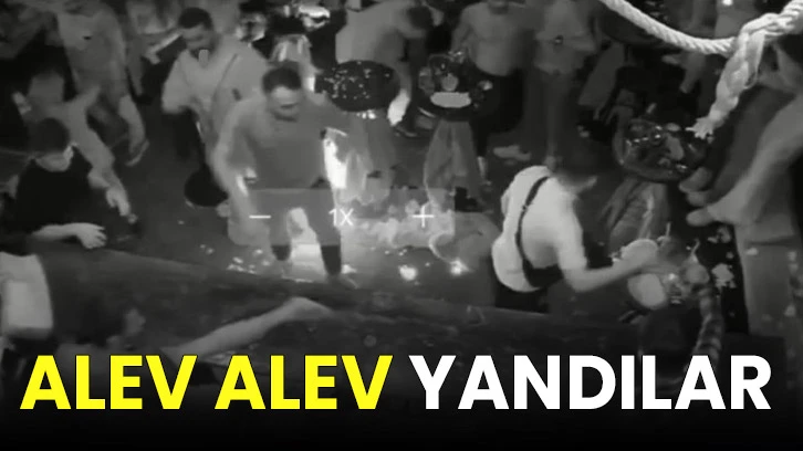 Alev alev yandılar