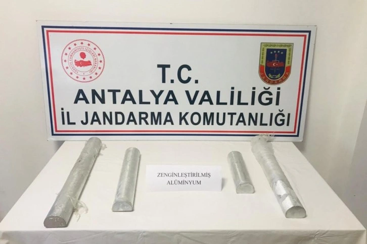 Antalya'da jandarmadan zenginleştirilmiş saf alüminyum operasyonu