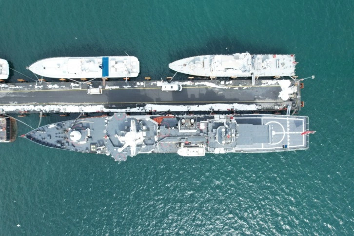 Arama kurtarma gemisi 'TCSG Güven' çalışmaları böyle görüntülendi
