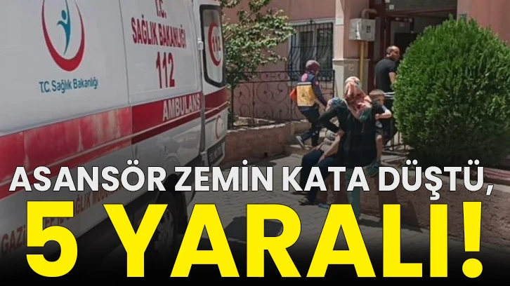 Asansör zemin kata düştü, 5 yaralı!