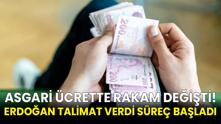 Asgari ücrette rakam değişti! Erdoğan talimat verdi süreç başladı