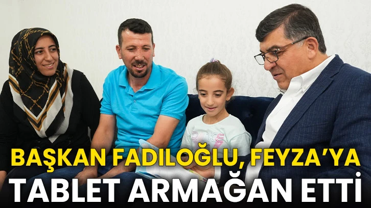 Başkan Fadıloğlu, Feyza’ya Tablet Armağan Etti