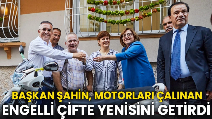 Başkan Şahin, Motorları Çalınan Engelli Çifte Yenisini Getirdi