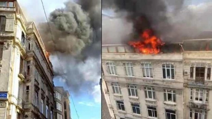 Beyoğlu'nda 5 katlı binada korkutan yangın