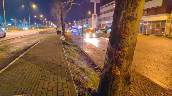 Bursa’da kontrolden çıkan otomobil alt yola uçtu: 1 yaralı