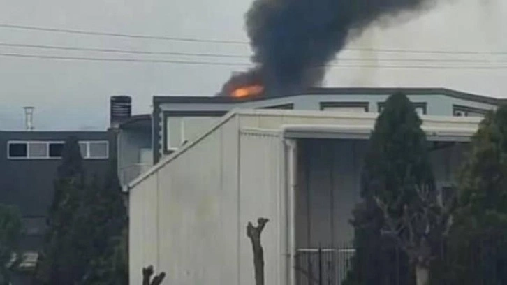 Bursa'da korkutan fabrika yangını