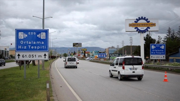 Çorum'da kurulan ortalama hız tespit sistemi trafik kazalarını azalttı