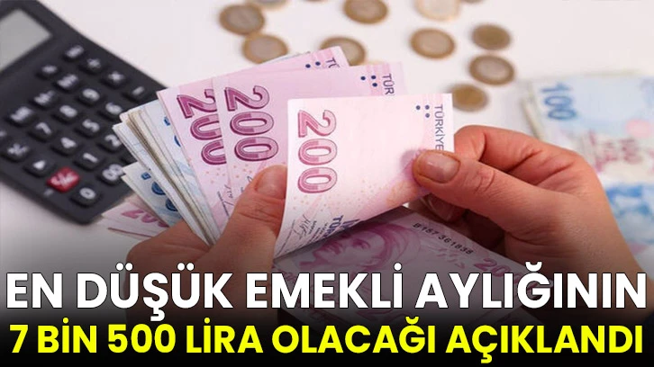 Cumhurbaşkanı Erdoğan, en düşük emekli aylığının 7 bin 500 lira olacağını açıkladı