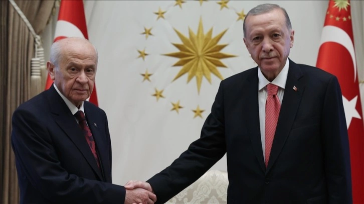 Cumhurbaşkanı Erdoğan, MHP Genel Başkanı Bahçeli'yi kabul etti