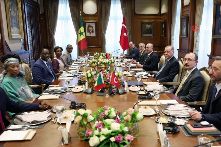 Cumhurbaşkanı Erdoğan, Senegal Cumhurbaşkanı Macky Sall onuruna öğle yemeği verdi