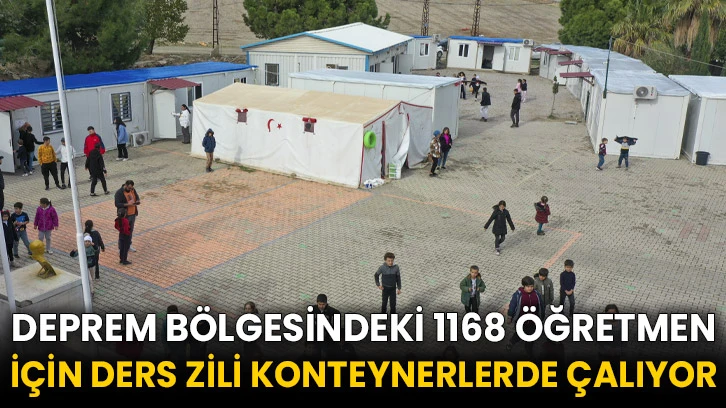 Deprem bölgesindeki 1168 öğretmen için ders zili konteynerlerde çalıyor