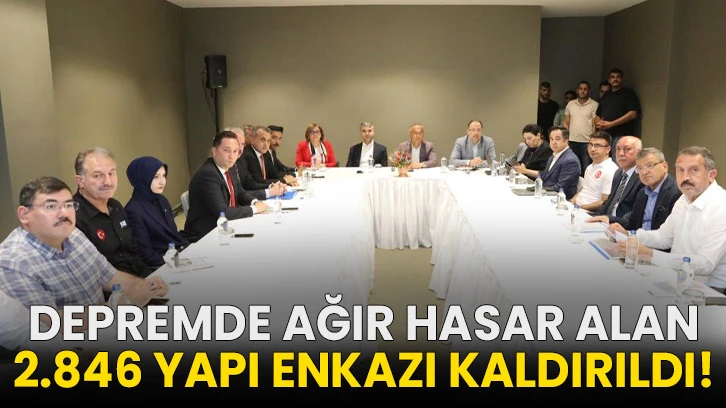 Depremde ağır hasar alan 2.846 yapı enkazı kaldırıldı!