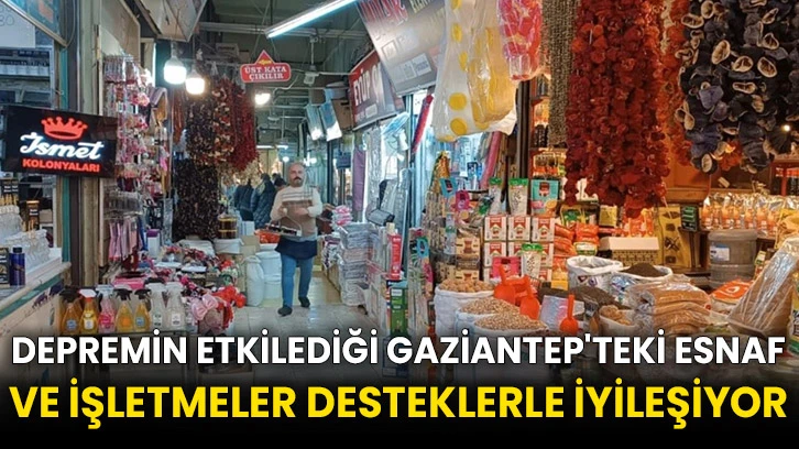 Depremin etkilediği Gaziantep'teki esnaf ve işletmeler desteklerle iyileşiyor