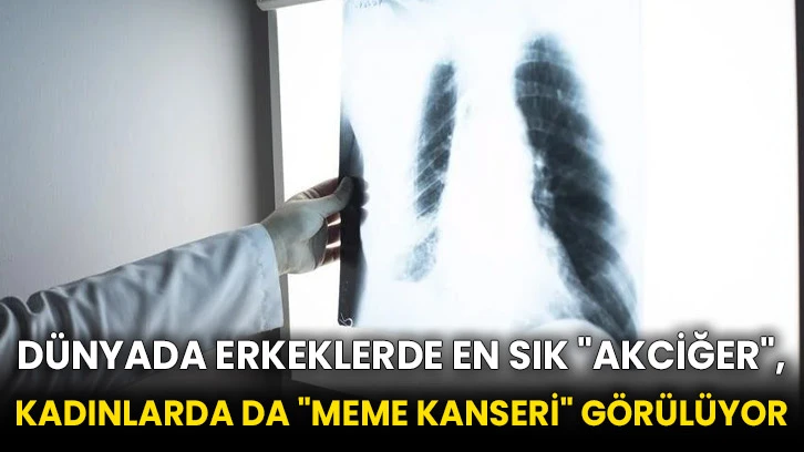 Dünyada erkeklerde en sık "akciğer", kadınlarda da "meme kanseri" görülüyor