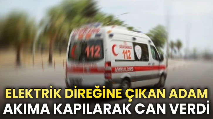 Elektrik Direğine Çıkan Adam Akıma Kapılarak Can Verdi