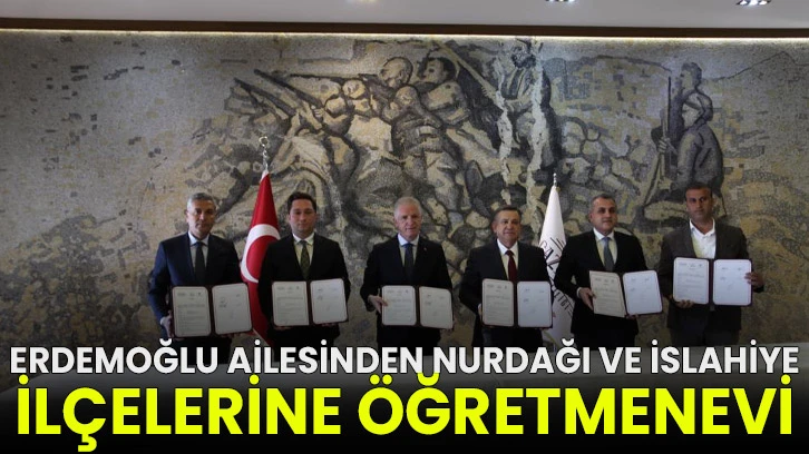 Erdemoğlu ailesinden Nurdağı ve İslahiye ilçelerine öğretmenevi
