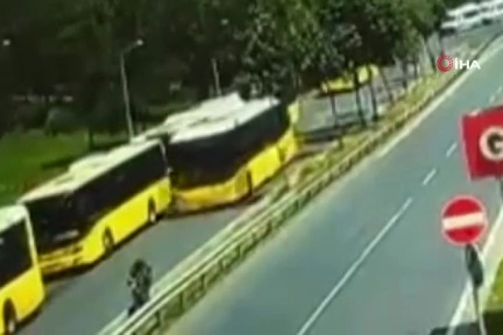 Esenler'de duraktaki İETT otobüsünü kaçırdı