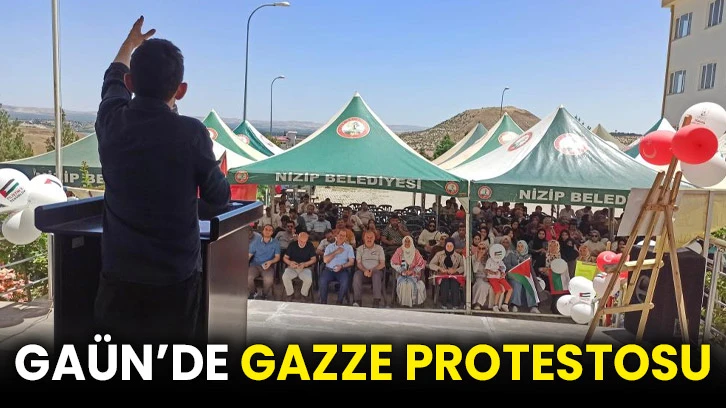 GAÜN’de Gazze protestosu