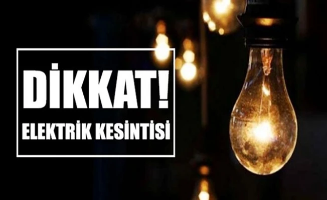 Gaziantep Elektrik Kesintisi 25 Eylül Cumartesi