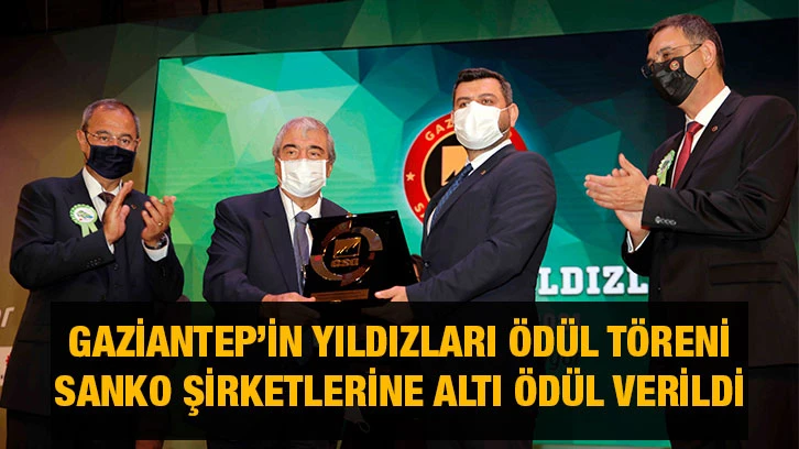 Gaziantep’in Yıldızları Ödül Töreni Sanko Şirketlerine Altı Ödül Verildi