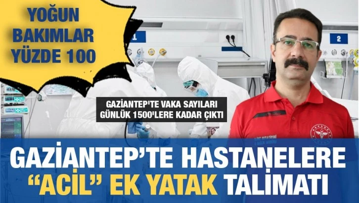 Gaziantep’te Hastanelere “Acil” ek yatak talimatı