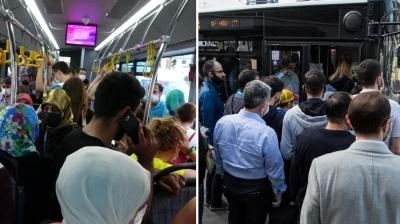 Gaziantep'te Yasak bitti toplu taşımada yoğunluk arttı!.