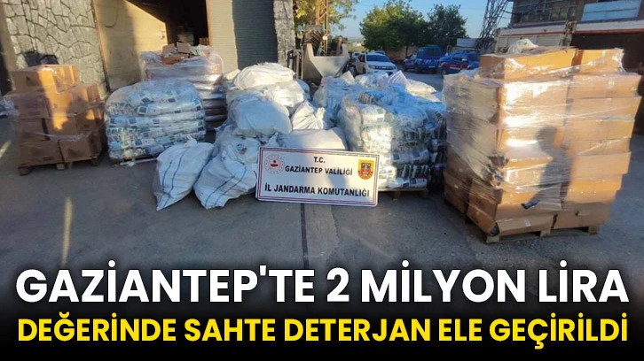 Gaziantep'te 2 milyon lira değerinde sahte deterjan ele geçirildi