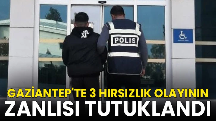 Gaziantep'te 3 hırsızlık olayının zanlısı tutuklandı
