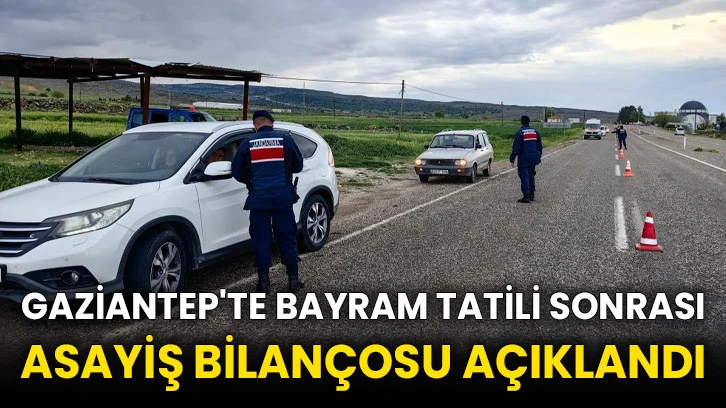Gaziantep'te bayram tatili sonrası asayiş bilançosu açıklandı