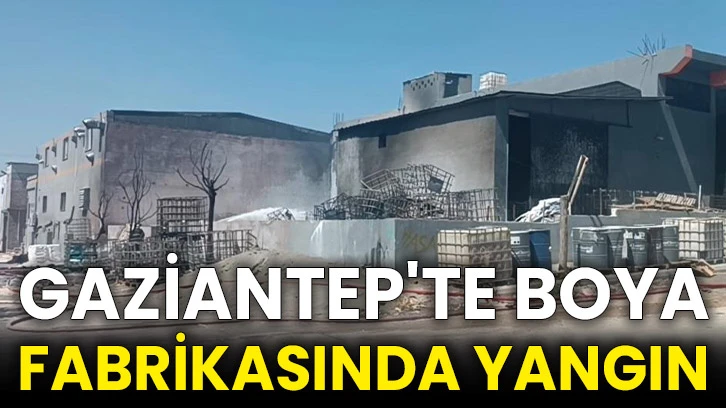 Gaziantep'te boya fabrikasında yangın