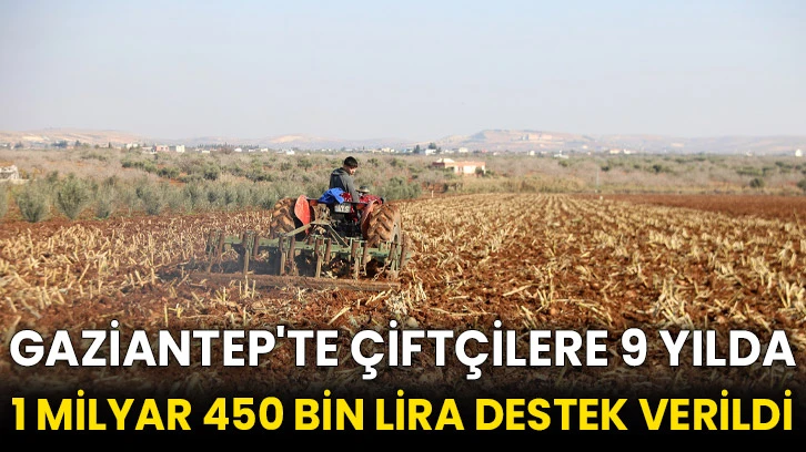 Gaziantep'te çiftçilere 9 yılda 1 milyar 450 bin lira destek verildi