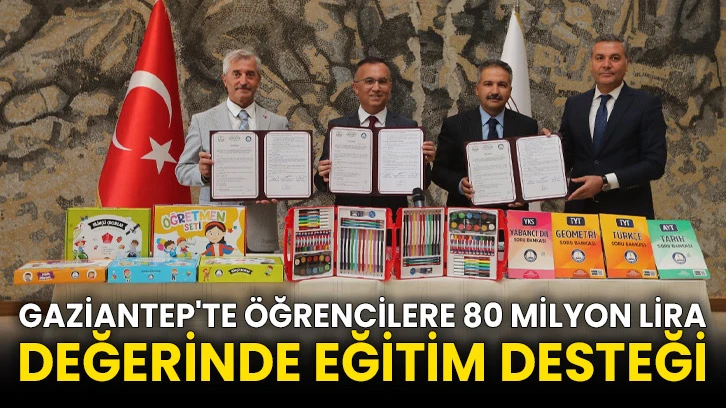 Gaziantep'te öğrencilere 80 milyon lira değerinde eğitim desteği