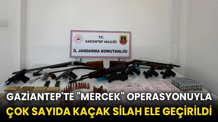 Gaziantep'te "Mercek" operasyonuyla çok sayıda kaçak silah ele geçirildi