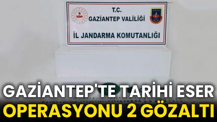 Gaziantep'te tarihi eser operasyonu 2 gözaltı