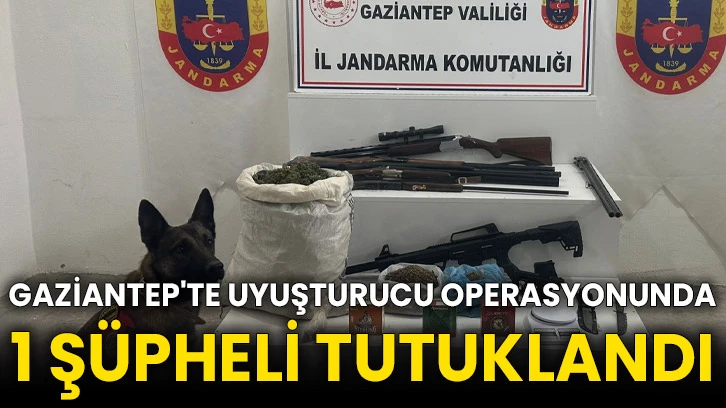 Gaziantep'te uyuşturucu operasyonunda 1 şüpheli tutuklandı