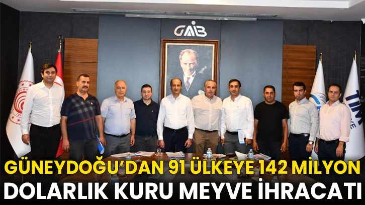 Güneydoğu’dan 91 ülkeye 142 milyon dolarlık kuru meyve ihracatı