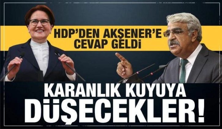 HDP'den Akşener'e yanıt: Karanlık kuyuya düşecekler