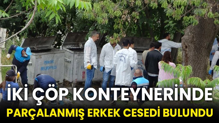 İki çöp konteynerinde parçalanmış erkek cesedi bulundu